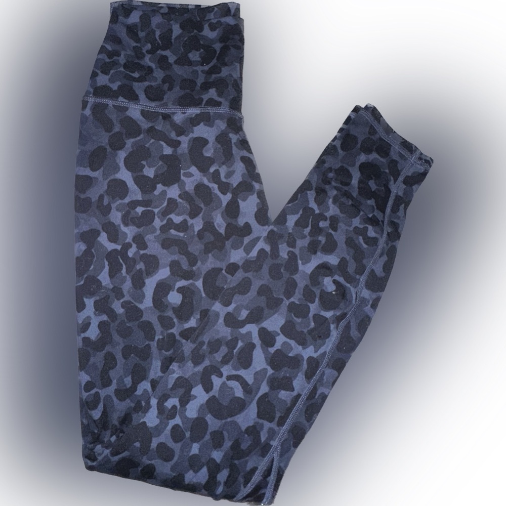 Sunset Blue Cheetah High Rise Leggings